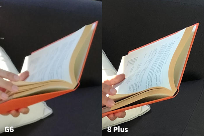 줌을 당기자 두 책의 표현 차이가 명확히 나타난다.