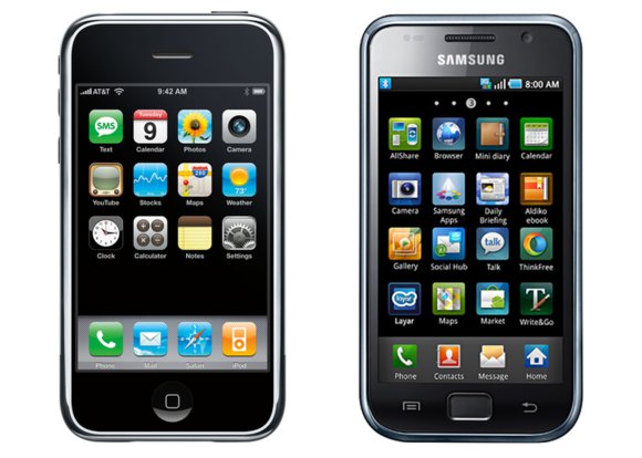 Credit: Apple iPhone and a Samsung smartphone