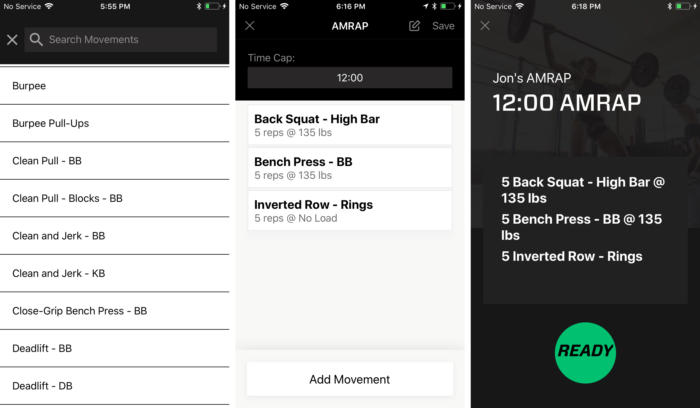 전통적인 운동 기록 앱과 비교하면 루틴을 생성하기 쉽고 움직임이 넥서스 앱에 자동으로 기록된다. 