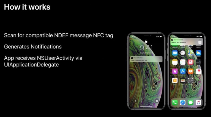 NFC 코어 업데이트를 설명하는 애플의 테크 토크(Tech Talk) 영상의 일부